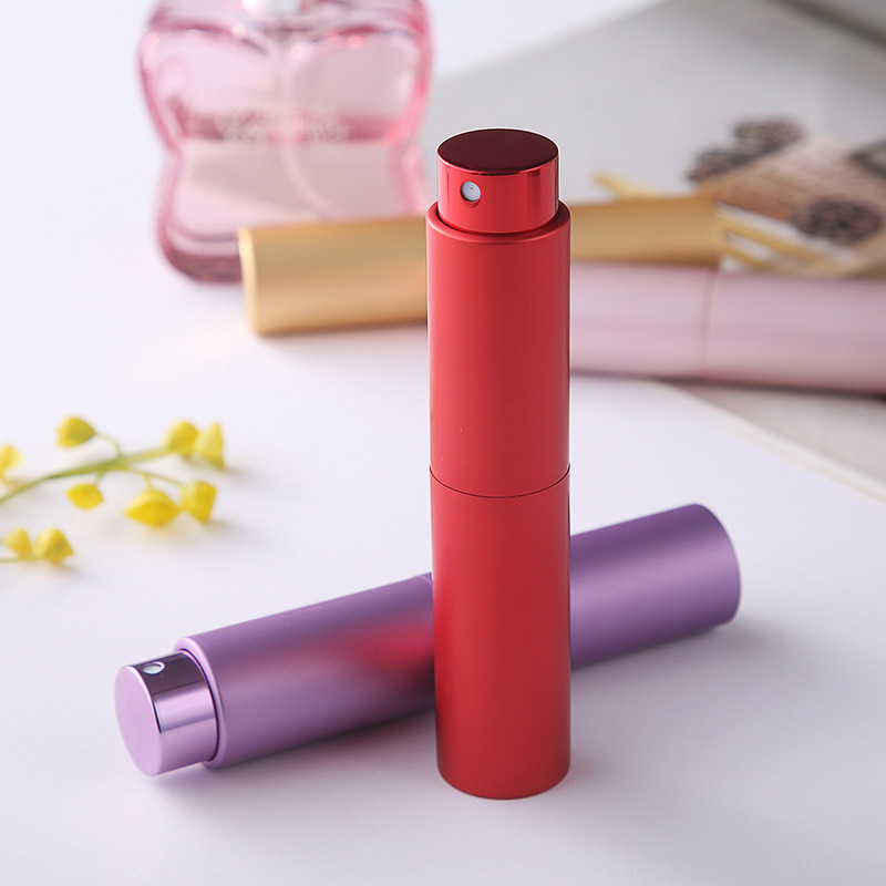 10ml แก้ว Liner น้ําหอม Rotary Sub-Botling สเปรย์ที่ถอดออกได้ขวดเปล่ารีฟิลสําหรับเดินทาง