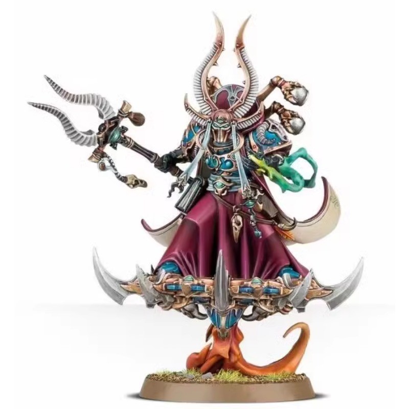 Thousand Sons AHRIMAN ARCH-SORCERER OF TZEENTCH Unpainted เรซิ่นรุ่นกล้องจุลทรรศน์รุ่น E391