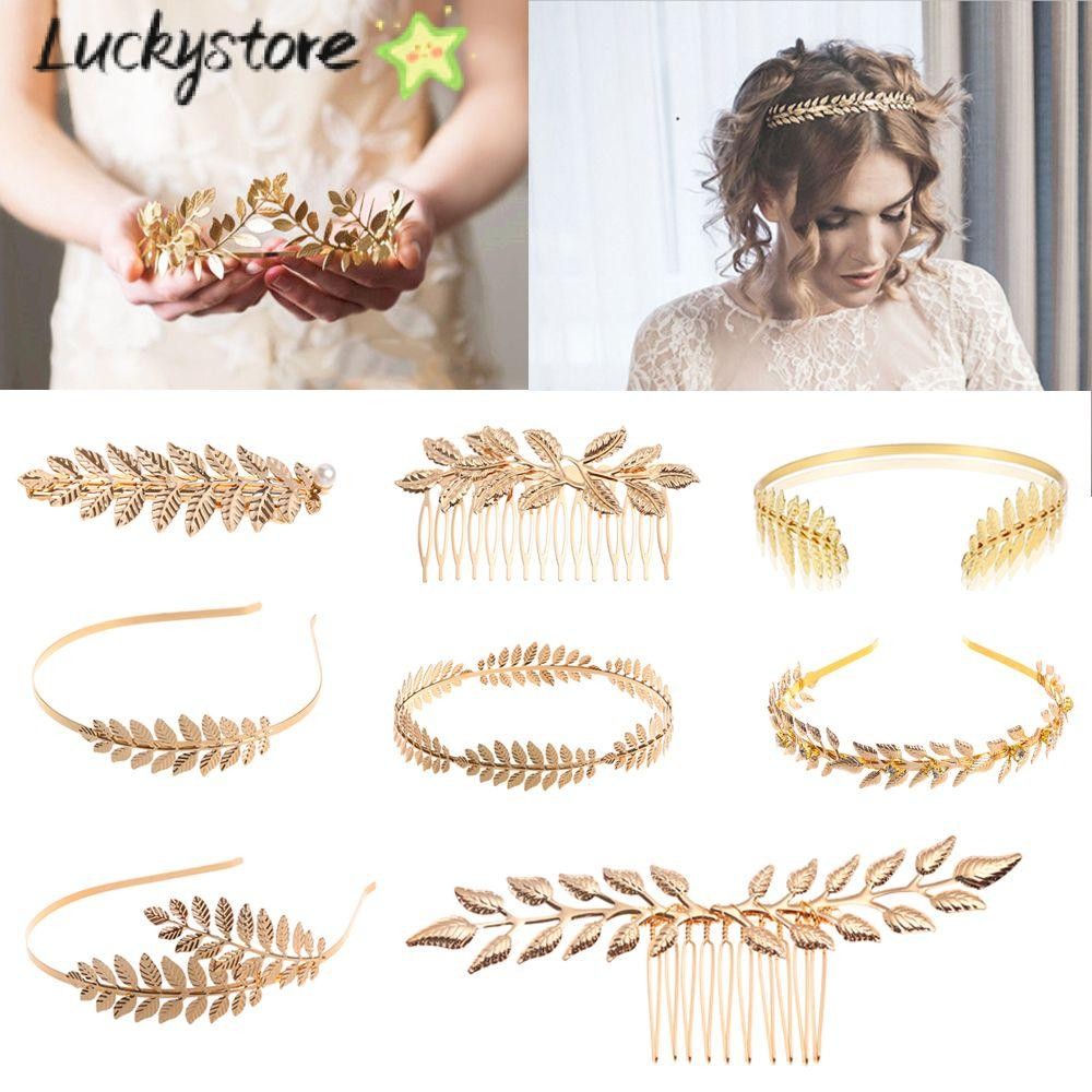 Lucky มงกุฎคาดผม สีทอง สําหรับงานแต่งงาน