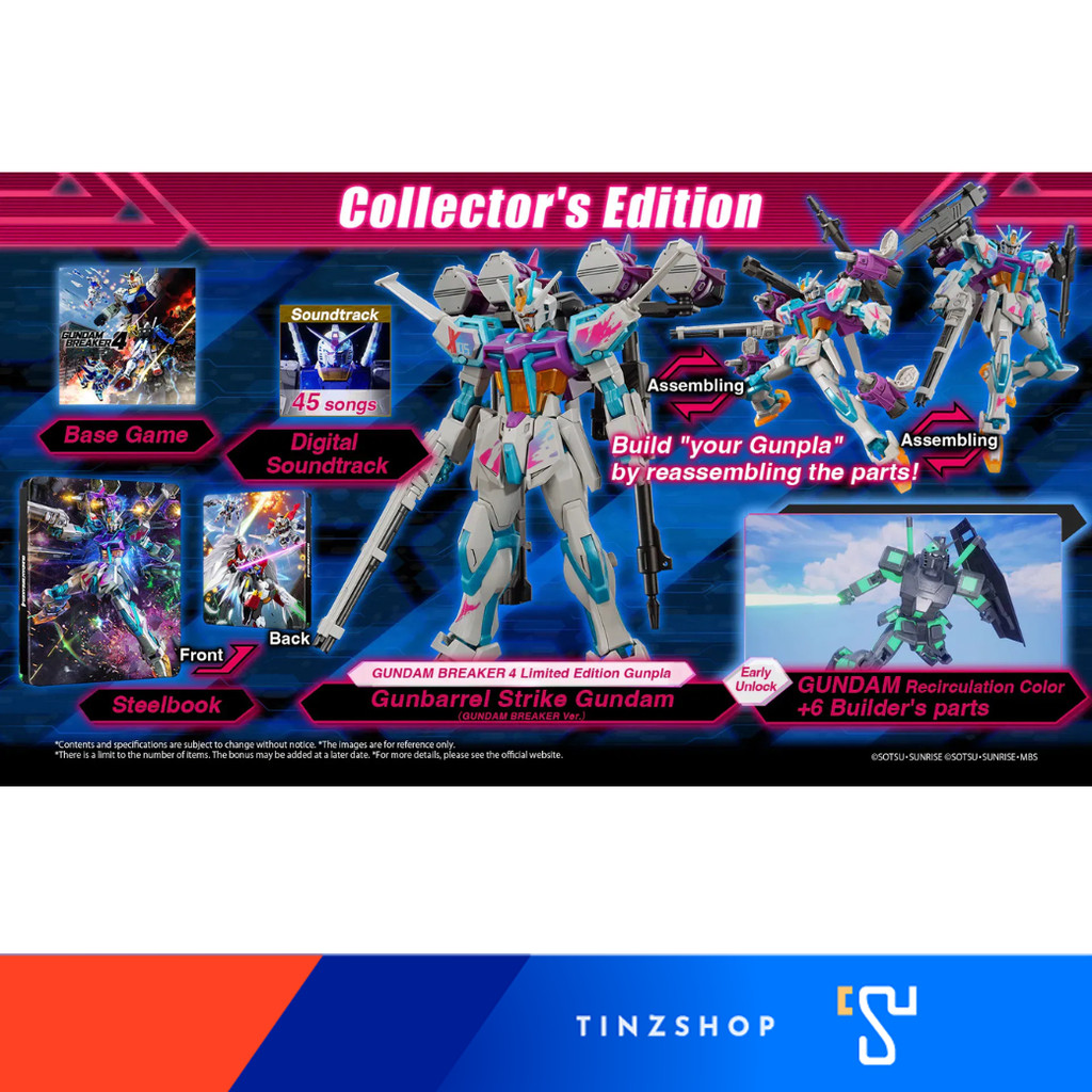 [เกมใหม่ พร้อมส่ง]  Tinzshop Nintendo Switch Game Gundam Breaker 4 [Collector's Edition]  Zone Asia