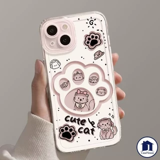 เคสนิ่มใสลายแมวและสุนัขสุดน่ารัก เข้ากันได้กับ OPPO A6 A5 A3 X Pro Reno 16 15 F A60 A16 A54 A38 A12 A15 A3s A57 A18 A35