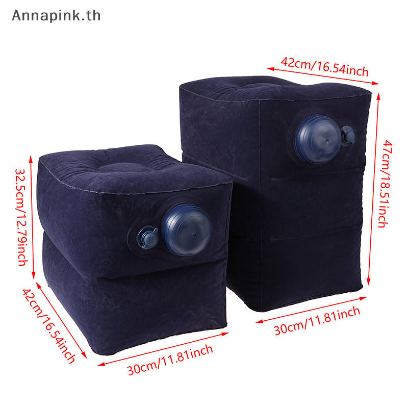Annapink.th หมอนเดินทางพองที่วางเท้ารถเด็กเครื่องบินเตียงนอนขารองรับความสูงปรับหมอนพักเท้าสําหรับการเดินทางยาว EN