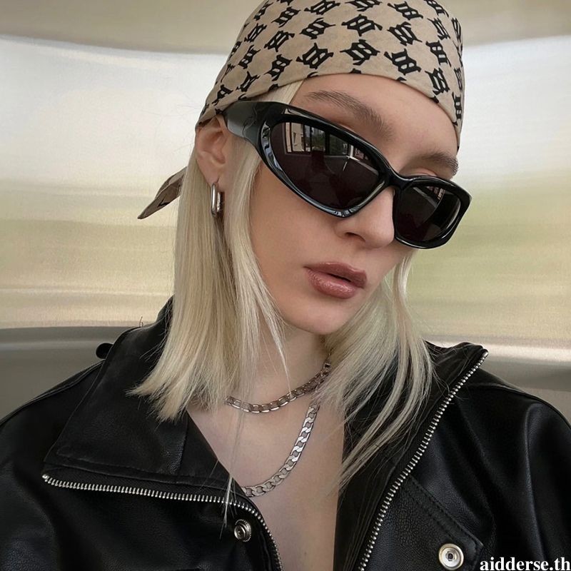aidderse.thture Sense of Technology แว่นกันแดดกีฬาขี่ Punk แว่นกันแดดผู้หญิง-