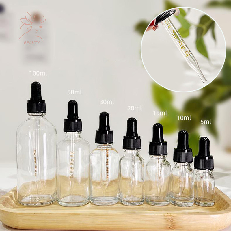[maybeauty] ขวดหยดพร้อมสเกล Reagent Eye Drop ขวดปิเปตเหลวแก้วใสขวดรีฟิลเดินทาง {TH}