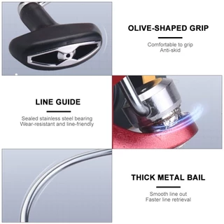 Fishing Reel รอกตกปลา 5.2:1 8 กก. ด้ามจับคู่ รอกหมุนลึก ตื้น สําหรับตกปลา รอกเบส อุปกรณ์ตกปลา