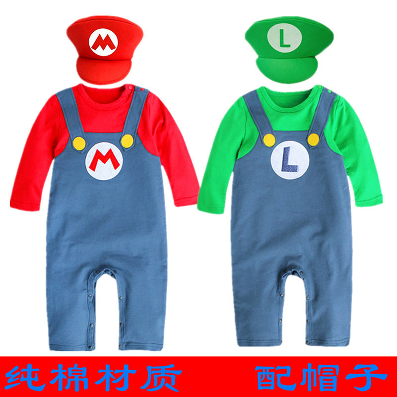 Beih bh0500เครื่องแต่งกายสำหรับเด็ก Super Mario ชุดสำหรับเด็กอะนิเมะสำหรับเด็กชุดมาริโอชุดฮาโลวีนสำหรับเด็ก