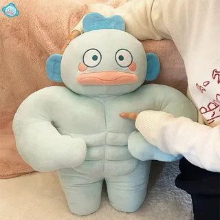 Spoof Muscle Fish Plush Toy ตุ๊กตาการ์ตูน Soft หมอนน่ารักของขวัญวันเกิด