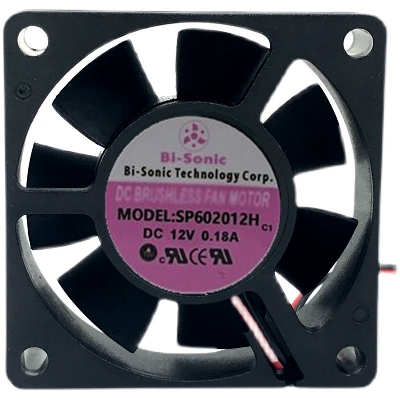 BI-SONIC SP602012H 12V 0.18 A 6CM 6020 2 สายพัดลมระบายความร้อน