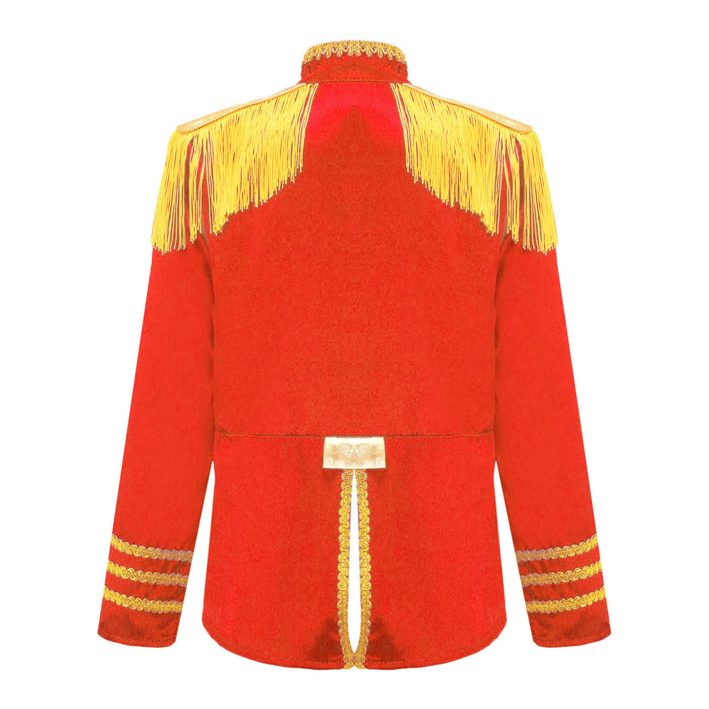 Yeahdor เครื่องแต่งกายเด็กชายแขนยาวลูกไม้สีทองตกแต่ง Rock Band Musician คอสเพลย์เสื้อด้านบน - รูปที่ 5