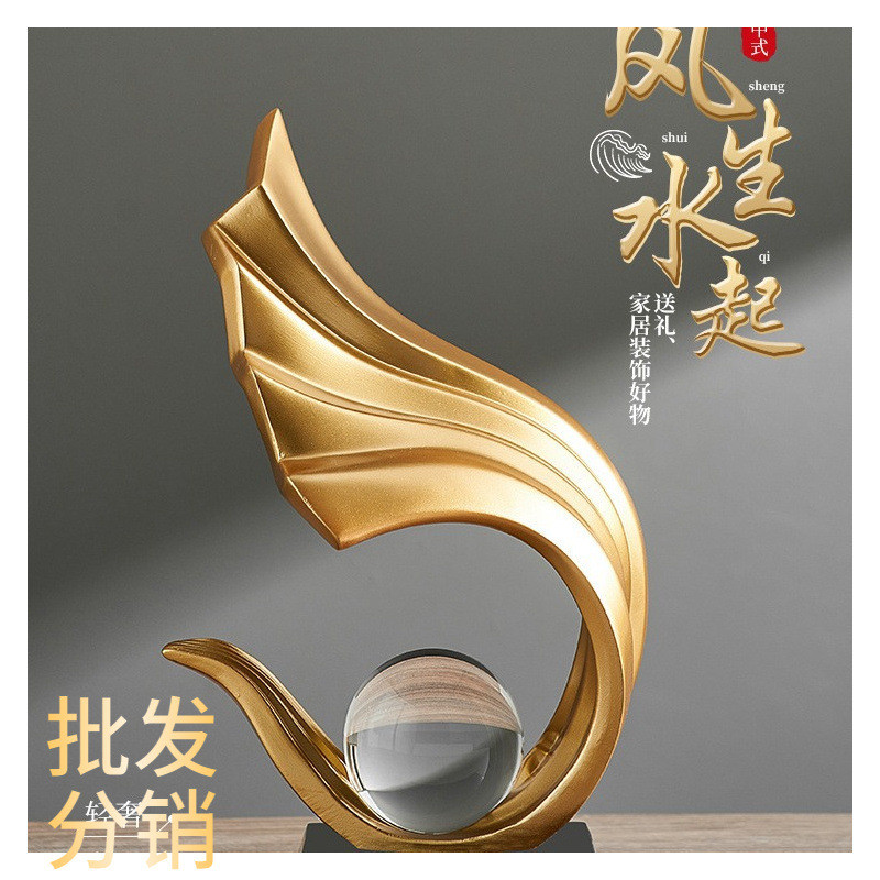 สํานักงานตู้ไวน์ตกแต่ง Entrance High-End Study High-End Fengshengshui เครื่องประดับเริ่มต้นตกแต่งหรูหราตู้หนังสือ