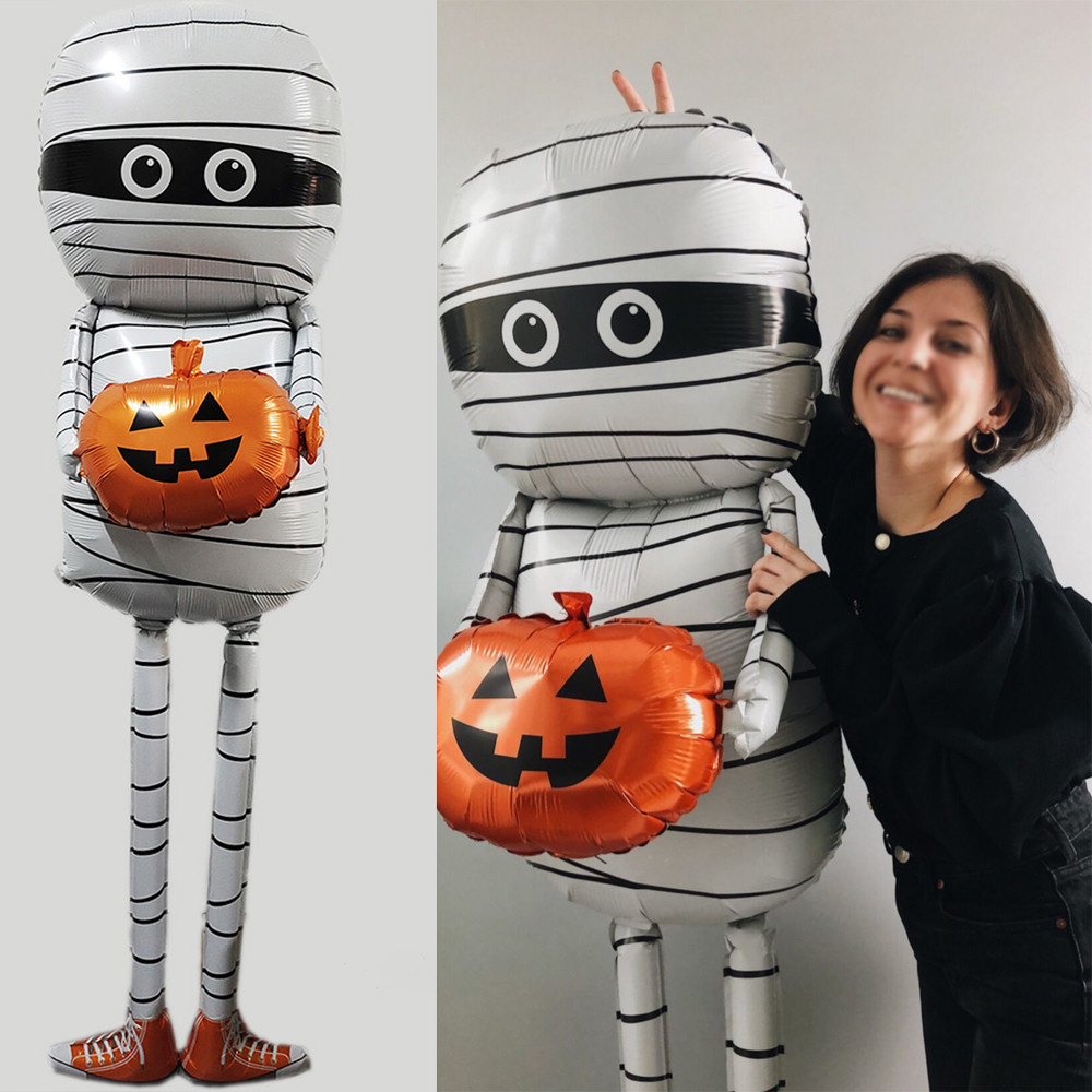 ฮาโลวีนปาร์ตี้ฟักทอง Mummy Ghost Spider ฟอยล์บอลลูน Inflatable Boo บอลลูนของเล่นเด็ก Globos ฮาโลวีน Party Supplie