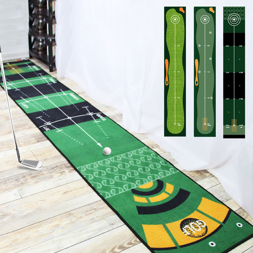 Indoor and outdoor putter, home/office golf carpet