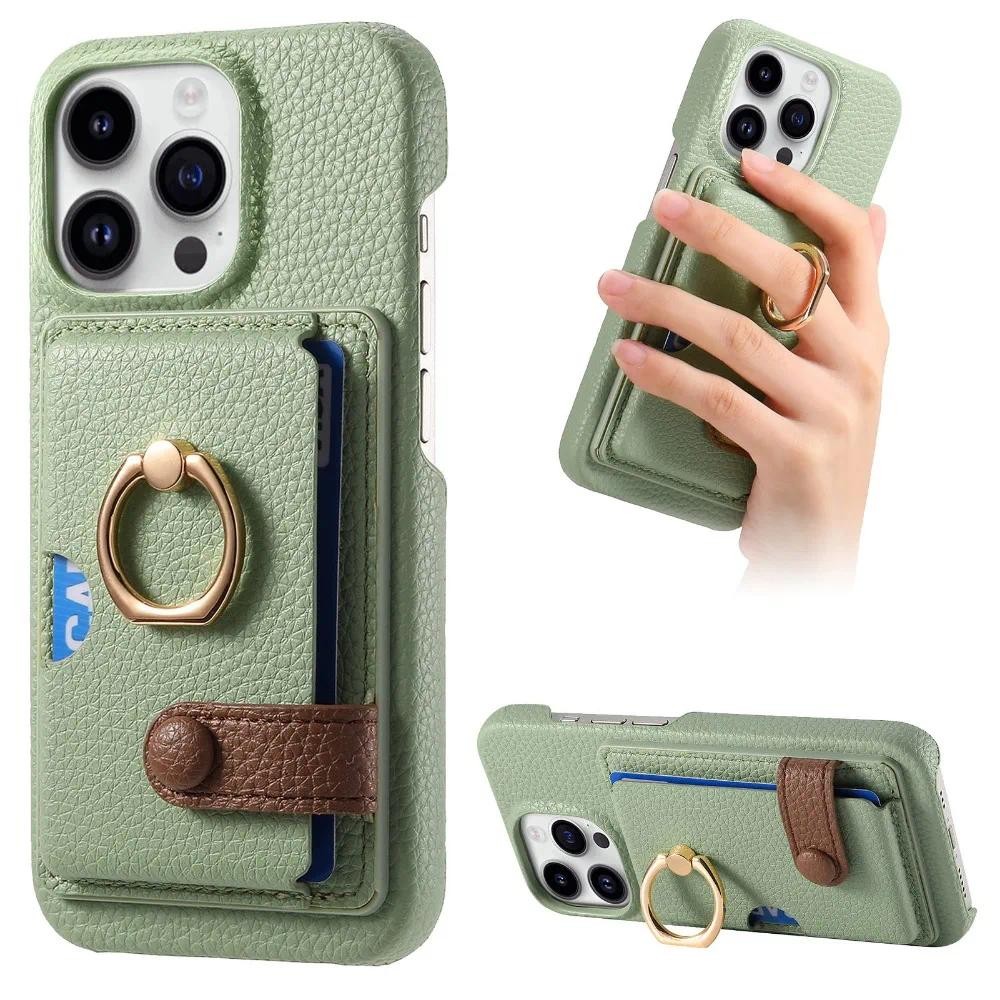 กระเป๋าสตางค์พร้อมผู้ถือบัตรหนังเคสโทรศัพท์สําหรับiphone 16 15 14 11 Pro Max XS XR 7 8 Plus 13 12 Miniฝาครอบป้องกัน