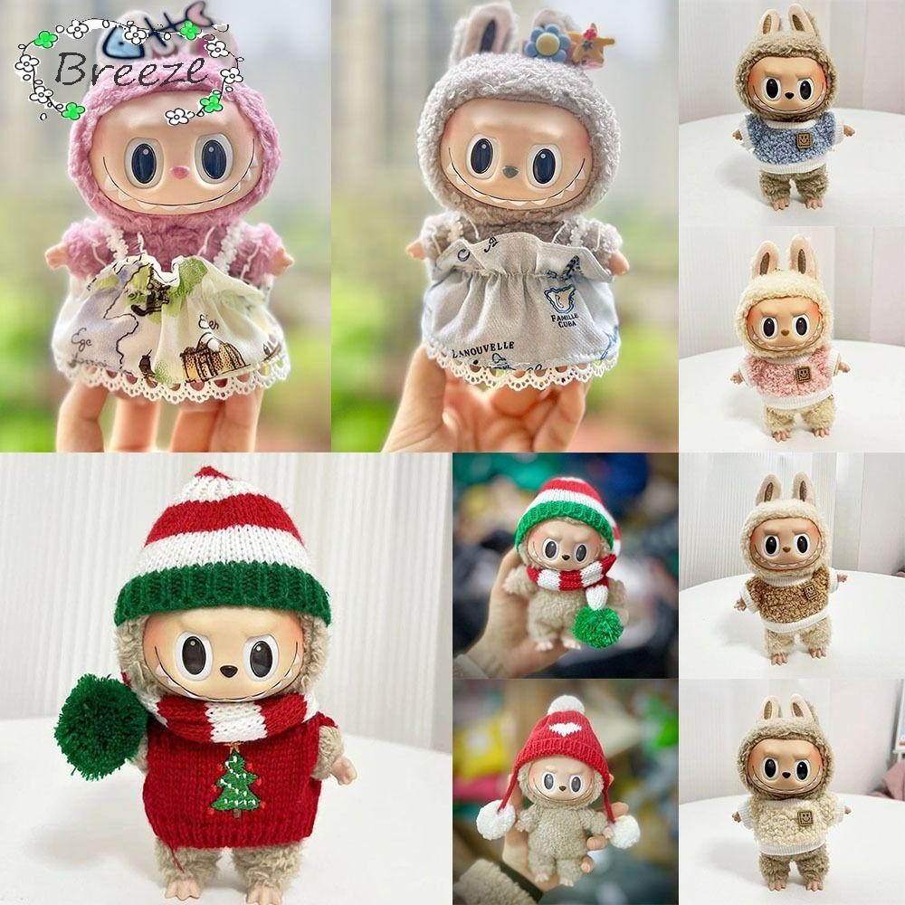 เสื้อผ้าตุ๊กตา BREEZE Labubu, Hat Labubu Time To Chill Filled Doll Accessories,|Handmade Cos Gift เสื้อผ้าตุ๊กตาทํามือสําหรับตุ๊กตา Labubu ขนาด 15 ซม
