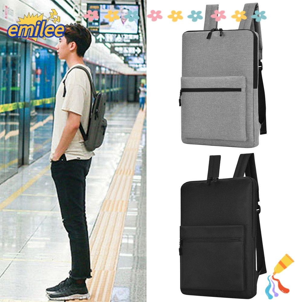 เอมิลี กระเป๋าใส่เป้สะพายหลังแล็ปท็อปกระเป๋าเก็บกระเป๋านักเรียนบางเฉียบ