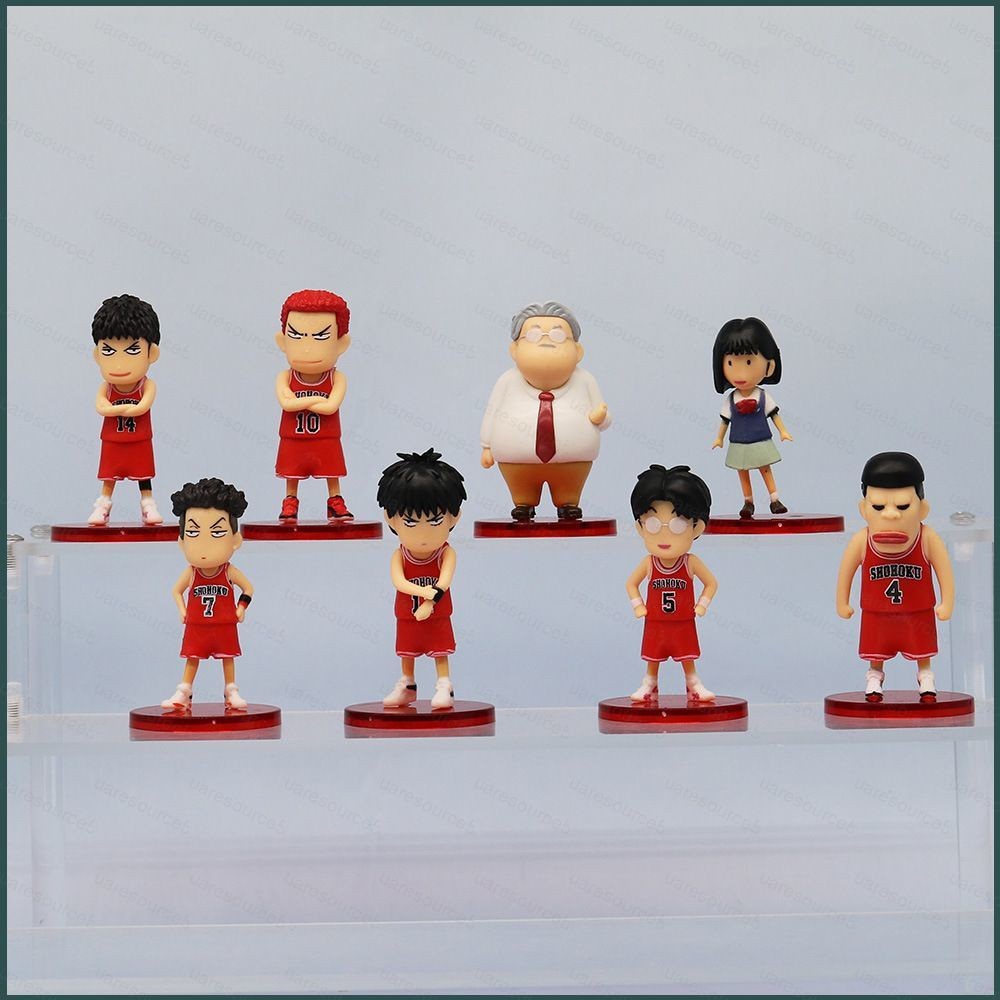 Lg 8 ชิ้น SLAM DUNK Action Figure รุ่น Q Sakuragi Akagi Kaede ตุ๊กตาของเล่นเด็กตกแต่งบ้านของขวัญเครื่องประดับ