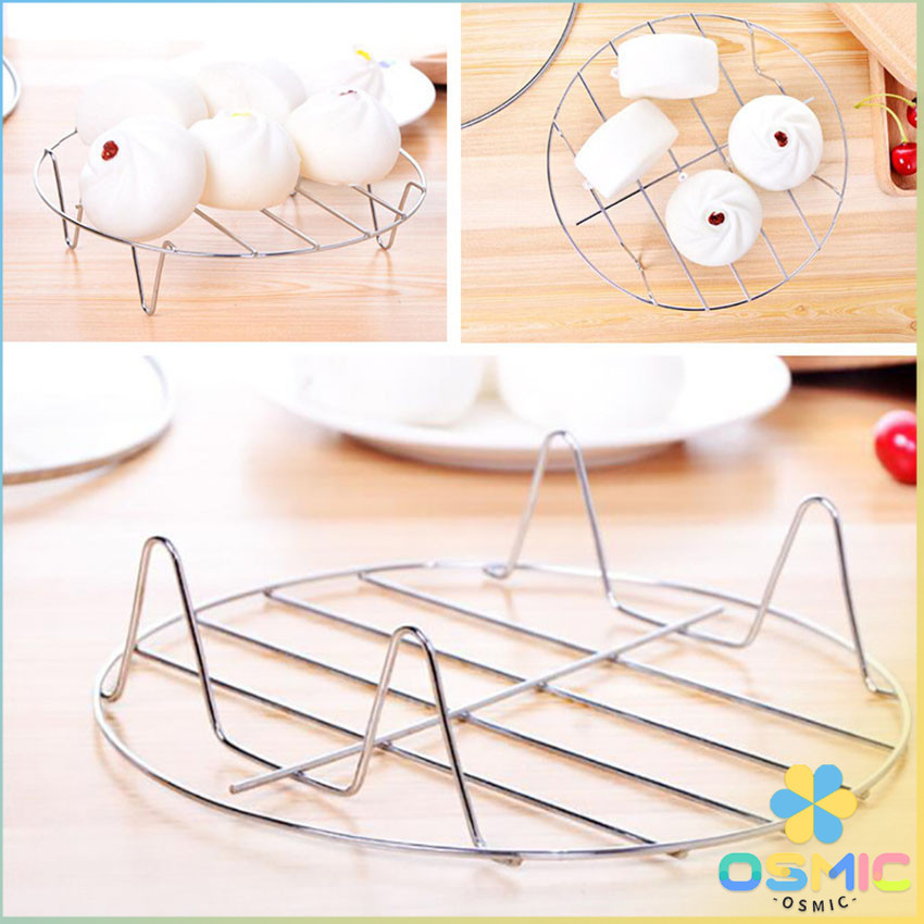MIC ขาตะแกรงสแตนเลส อุปกรณ์เสริม สำหรับหม้อทอดไร้น้ำมัน ขาตั้งสแตนเลส Single layer steaming rack
