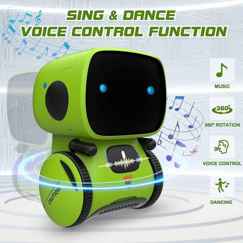 Emo Robot Smart Robots Dance Voice Command Sensor, Singing, Dancing, Repeating Robot Toy for Kids Bo