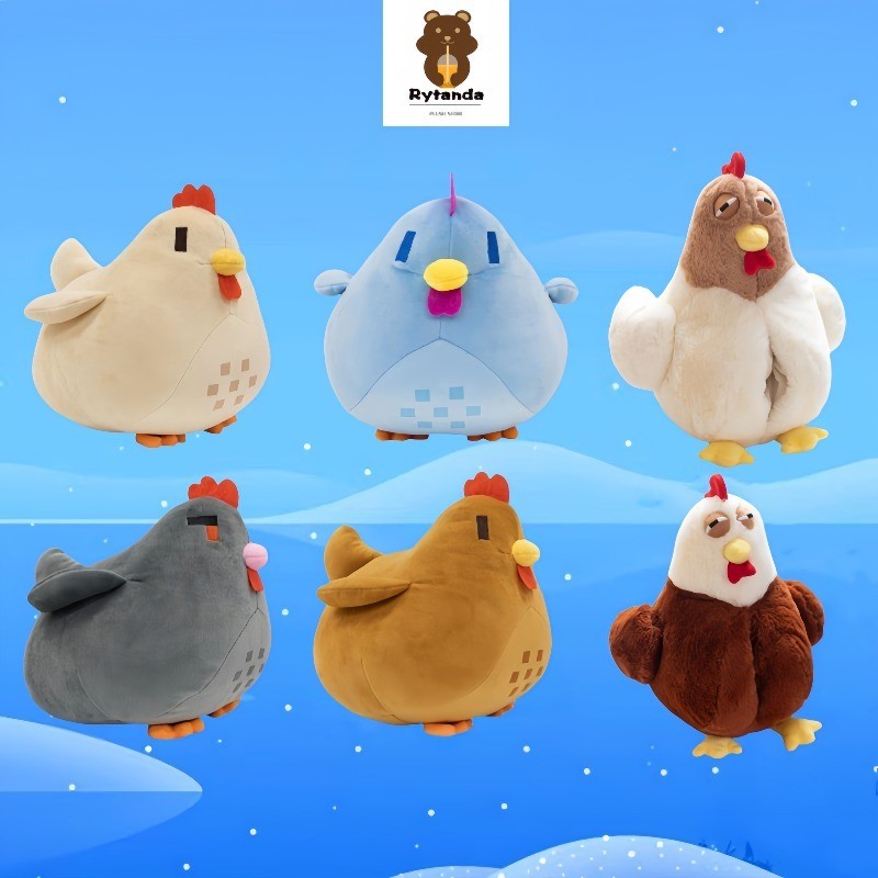 น่ารัก ไก่ของเล่นตุ๊กตาน่ารักดาวน้ําค้างหุบเขาไก่ตุ๊กตาตุ๊กตาไก่สร้างสรรค์ตุ๊กตาของเล่นไก่ที่มีสีสันตุ๊กตานุ่มเด็กผ่อนคลายตุ๊กตาตกแต่งห้องนอนเด็กวั