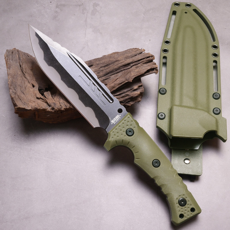 Hardness Outdoor Straight Knife Portable Knife Multi-Function Knife Camping Knife Sharp Fruit Knife 