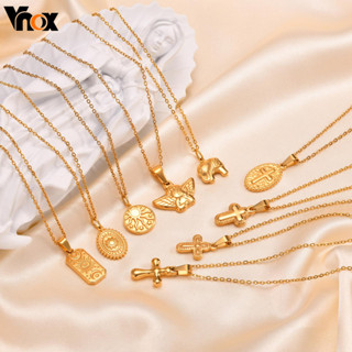 Vnox Vintage Christian Jesus Cross สร้อยคอผู้หญิงสาว,Angels …