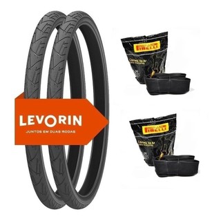PAR PNEUS LEVORIN PRAIEIRO 26X1.95 + 2 CÂMARAS PIRELLI