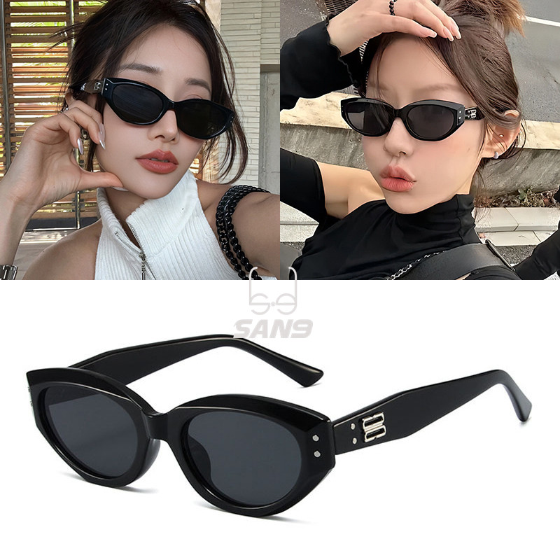 เกาหลีขายร้อนสุดๆ Cat Eye Retro High-end แว่นตากันแดดแฟชั่นกรอบเล็กสําหรับผู้ชายและผู้หญิง