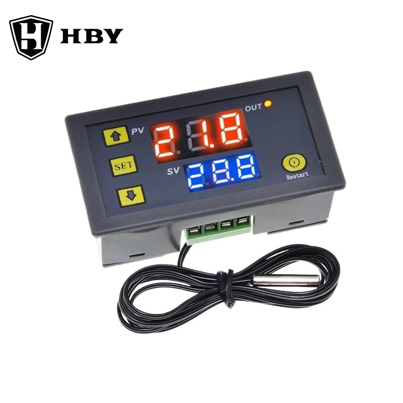 W3230 DC 12V/24V 20A AC 110V-220V 10A Digital LCD Thermostat อุณหภูมิ Controller พร้อม Probe
