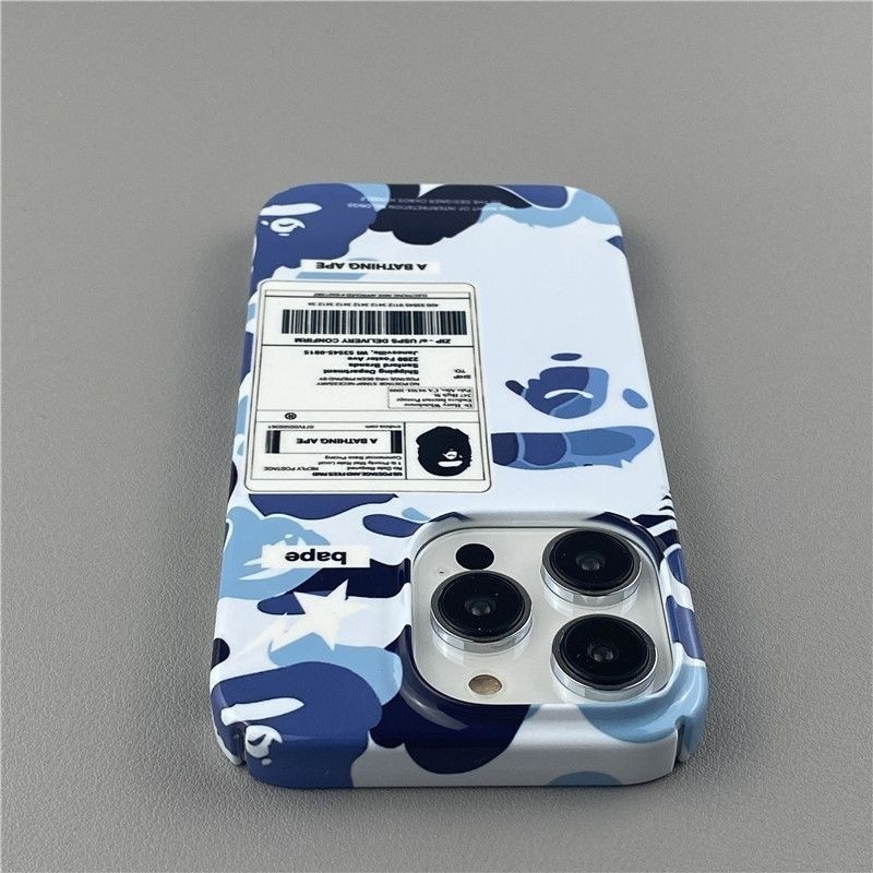 Camouflage Blue Ape Headฟิล์มปลอกIphone11 12 13 15 14promax 14pro 13promax x xs xr i8 7puls Miniเคสโ