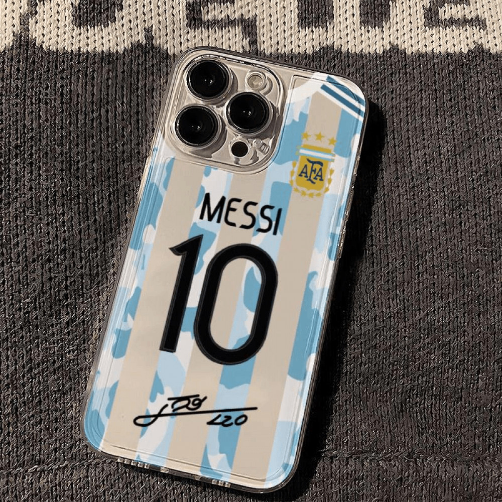Messi iPhone 16/15 เคสโทรศัพท์ซิลิโคนอ่อนนุ่มสําหรับ iPhone11 12 13 14 Promax X XR 7 8 + กล้องป้องกันการออกแบบกันกระแทกฝาครอบเปลือกกันน้ํา