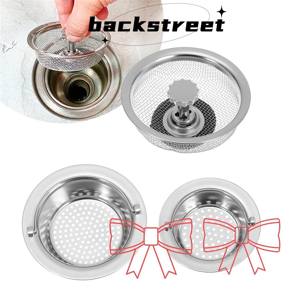 Backstage Sink Strainer Stuff Cover เครื่องมือห้องครัว Waste Drainer Water Sink Plug ตาข่ายสแตนเลสอาหารผม Stopper