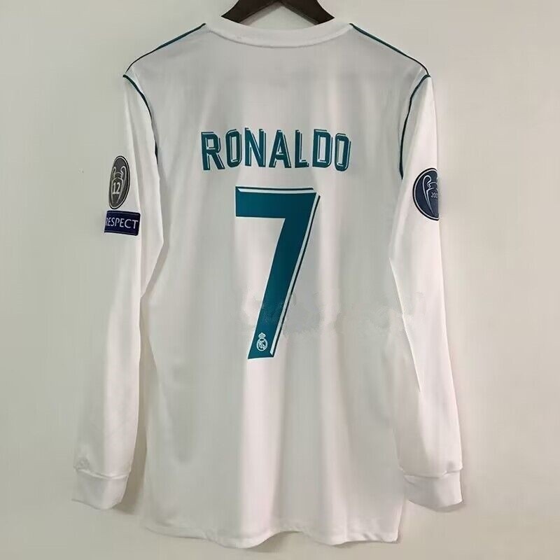 17 18 Real Madrid Soccer Jersey 2017 2018 RONALDO SERGIO RAMOS BALE Men Retro เสื้อฟุตบอลคุณภาพสูง