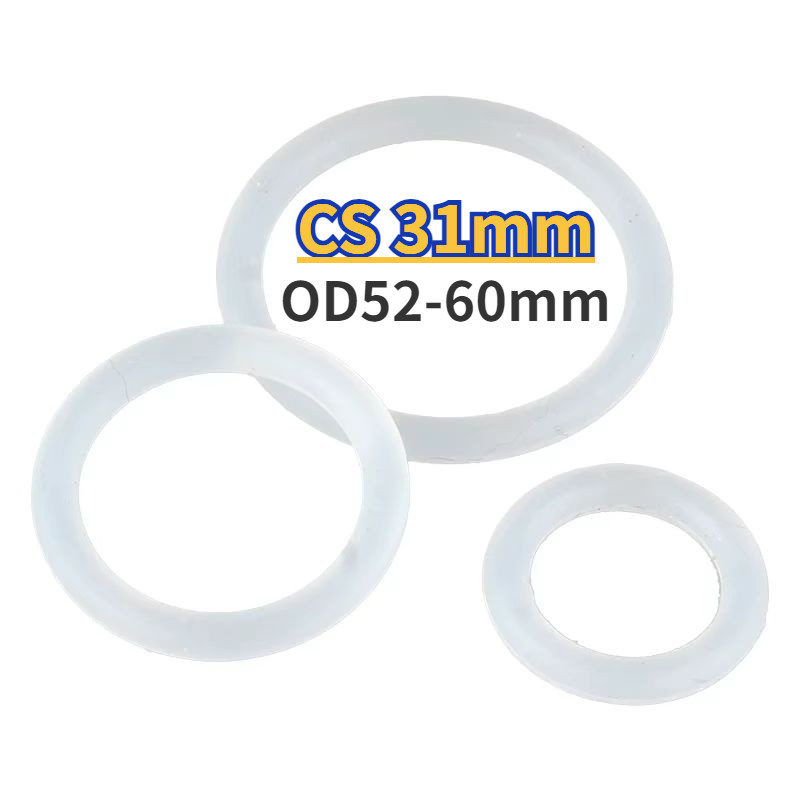 [NXY] ซิลิโคนสีขาว O-Ring O-Ring ก๊อกน้ําทนอุณหภูมิสูงกันน้ําแหวนปิดผนึกปะเก็นแหวนท่อน้ําแหวนยาง Daquan CS3.1 มม./OD52-60 มม.