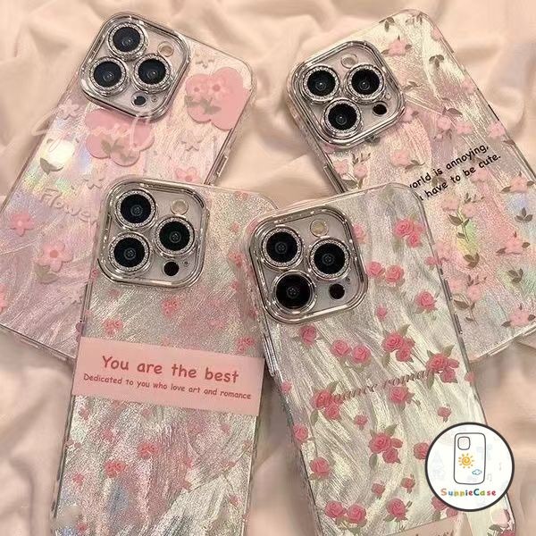 ดอกไม้หอม ทิวลิป โรแมนติก แฟนซี IPhone 11 14 15 12 13 Plus 7Pro Max 15 7 8 14 Plus XS XR X MAX SE 2020 ง่าย ๆแฟชั่น เคส