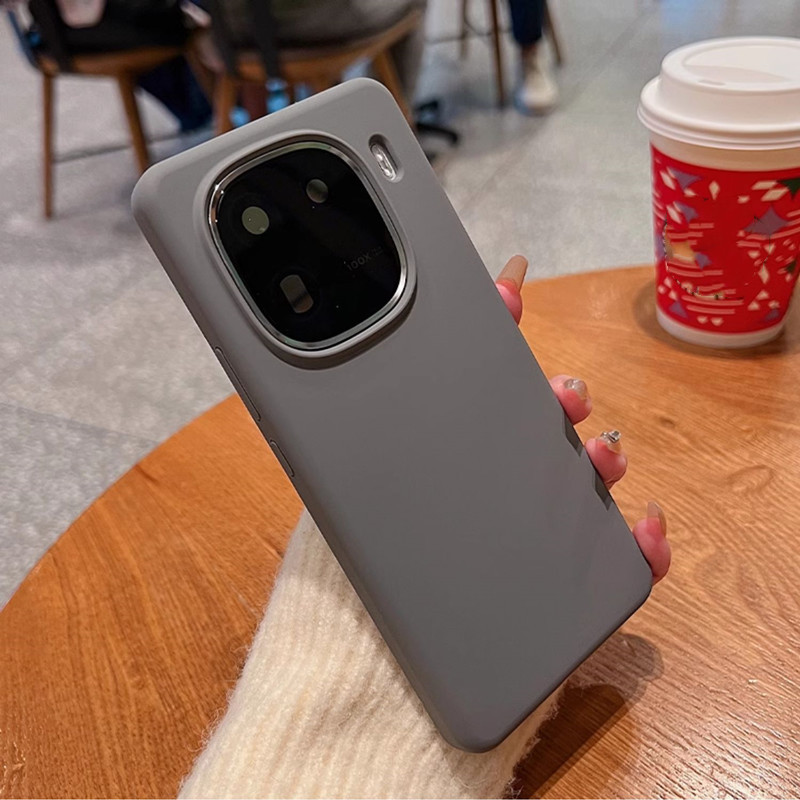สําหรับ Vivo iQOO 12/12 Pro/13 Soft Liquid Silicone Back Case กันกระแทกสีสัน Smooth Luxury Cover