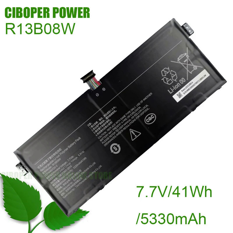 CP Laptop Battery R13B08W 7.7V/5330mAh/41WH For Book Air 13 Series Notebook