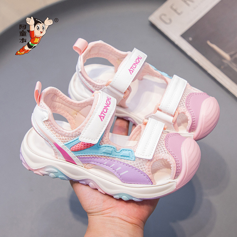 รองเท้ากีฬาชายหาดกันลื่นพื้นนุ่มสำหรับฤดูร้อนสำหรับเด็ก Astro Boy/อุปกรณ์ป้องกันนิ้วเท้าและนิ้วเท้าแ