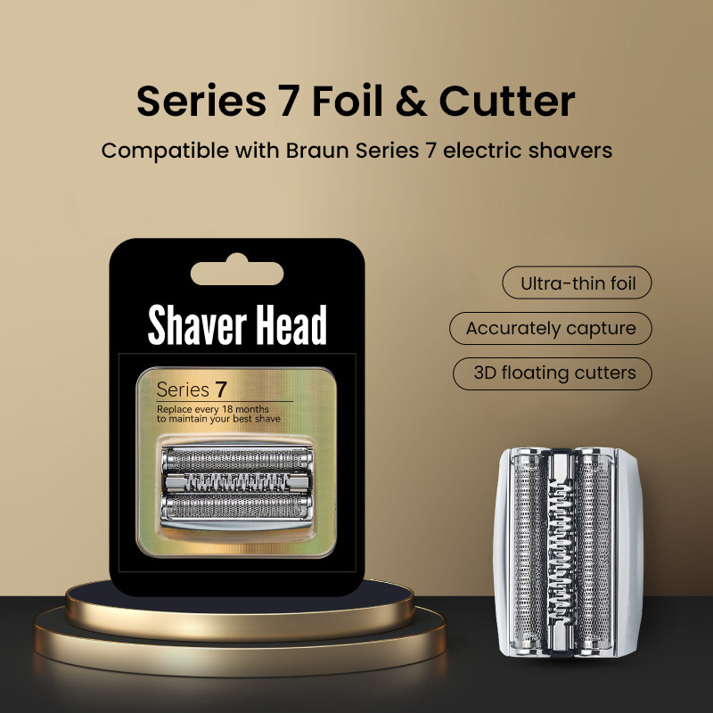 เปลี่ยนหัวโกนไฟฟ้าฟอยล์และใบมีดสําหรับ Braun Series 7 เครื่องโกนหนวด 70B 70S เปลี่ยนหัวโกนไฟฟ้าสําหรับ Braun