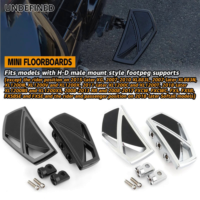 NU ฟล็อปบอร์ดแบบกว้างแผ่นรองเท้า Phantom สำหรับ Harley Sportster 883 Dyna Street Bob FXD Heritage FL