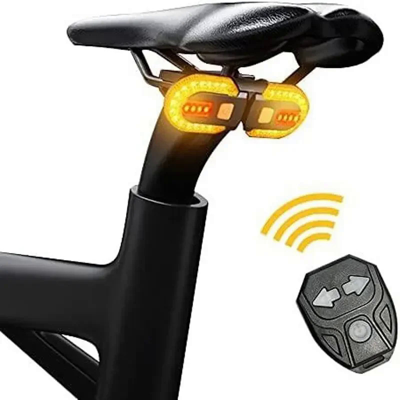 Bike Turn Signal Rear Light LED Bicycle Lamp USB Rechargeable Bike Wireless Lights Back MTB Tail Lig