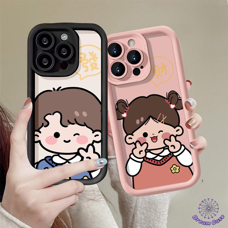 คู่รักการ์ตูนน่ารักเด็กผู้ชายน่ารักเคสอ่อนสำหรับ Samsung A05s A05 A04 A24 A15 A02s A52 A14 A03 A34 A54 A53 A13 A21s A50