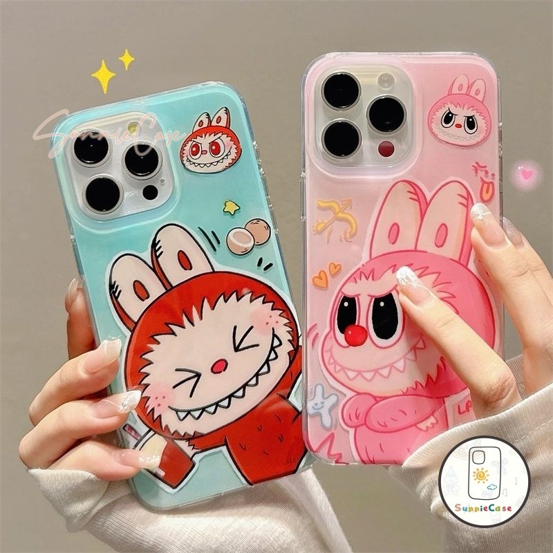 Labubu เคสOPPO A12 A57 A11K A31 A54 A16 A74 A38 A18 A15 A9A 5s A5 A7 A36 A3S A51 A76 A55 Reno 5F 11การ์ตูน น่ารักจัง เคส