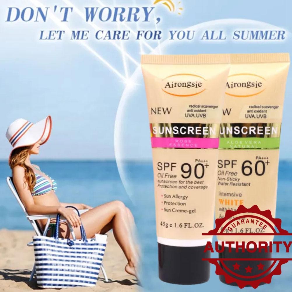 ครีมกันแดดให้ความชุ่มชื้นสดชื่น Spf90/60+ ป้องกันต่อเนื่อง Greasy Sun Primer คอนซีลเลอร์ Q3y4