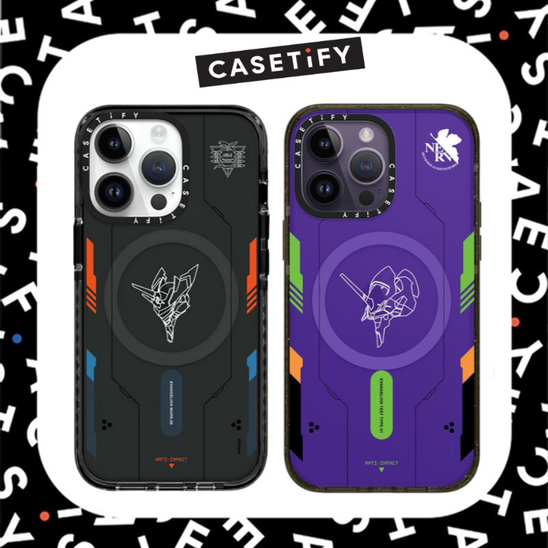 【Acrylic Case】CASETiFY Evangelion รูปแบบเคสกันกระแทกสําหรับ iPhone 16ProMax 16Pro 16 14 13 12 15 Pro Max เคสโทรศัพท์