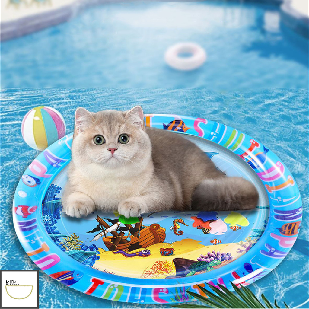 Doge&Orange พร้อมส่ง เสื่อน้ำสัตว์เลี้ยง เบาะน้ำพองลม เตียงแมว ที่นอนเย็น ขนาด 60cm/100cm ของเล่นแมว COD PU48 - รูปที่ 6