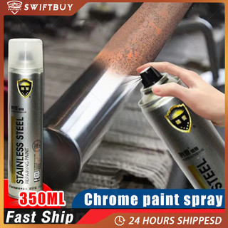 Cat Anti karat Cat Semprot Chrome Sapporo Chrome Spray Paint Anti Karat Warna Stainless Chrome Spray Pain Warna Chrome Krum Stainless Automotive Metallic Paint Chrome No Rust Chrome paint spray Cartridges With Chrome Plated Steel Wheel Spray