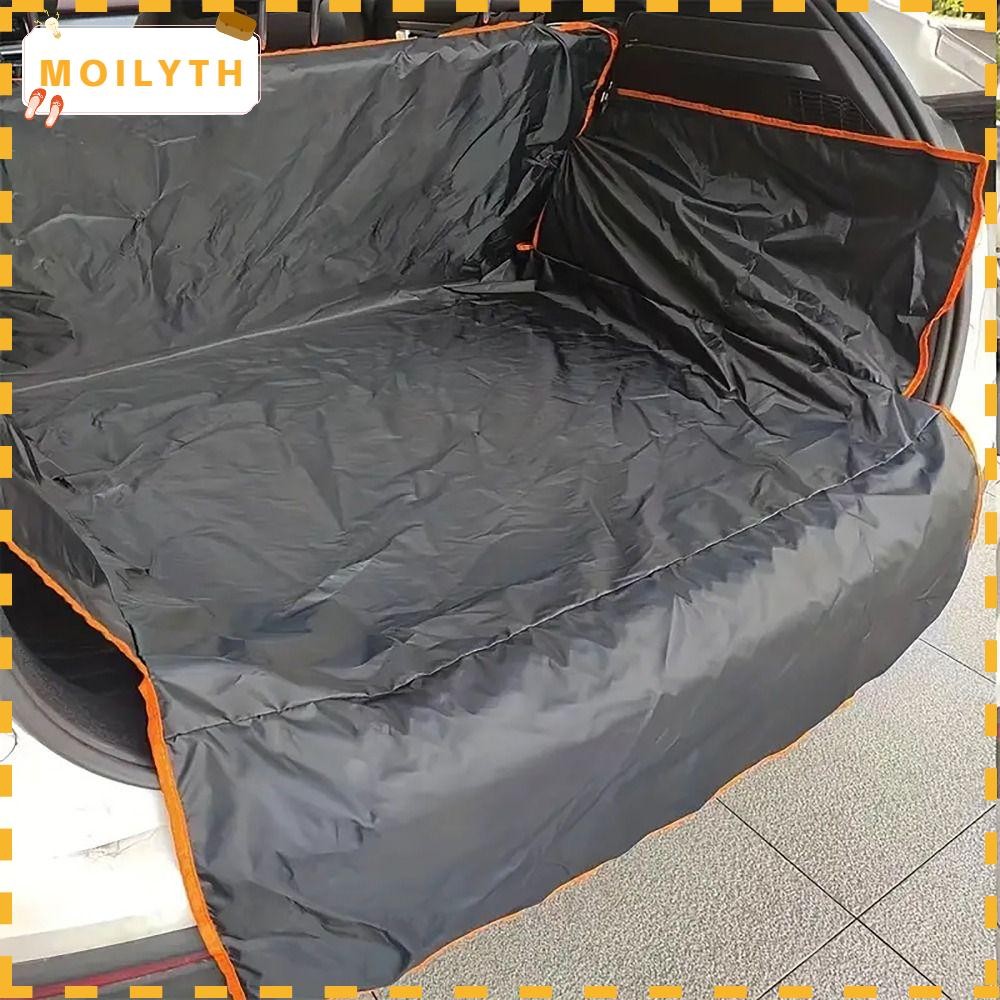 Moilyth ผ้าคลุมขนส่งสินค้า SUV, อุปกรณ์เสริมในรถยนต์กันฝุ่น ที่หุ้มเบาะท้ายรถ, แผ่นรองสุนัขกันน้ําแบบปรับได้ทนทานสําหรับท้ายรถด้านหลัง