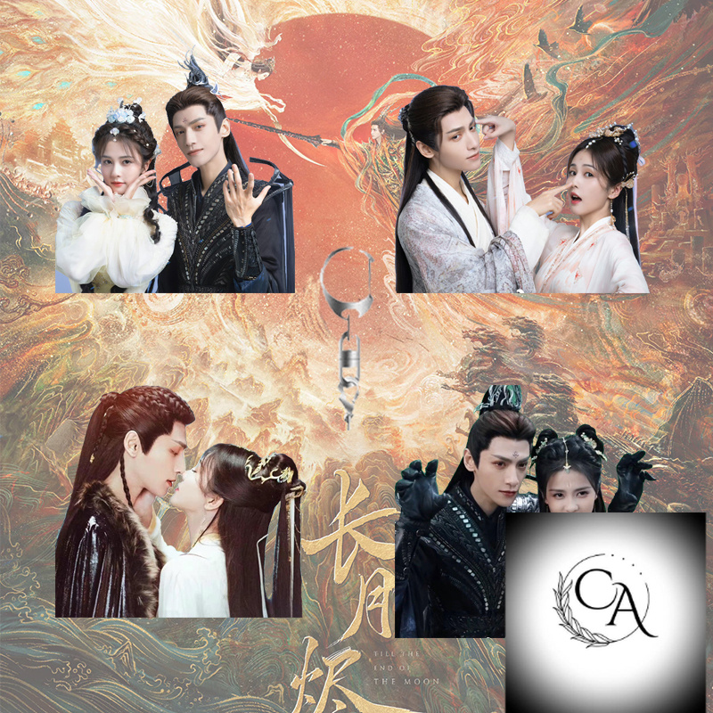 พวงกุญแจอะคริลิคของ Bai Lu Luo Yunxi จากภาพยนตร์ ปลายดวงจันทร์ Bai Lu