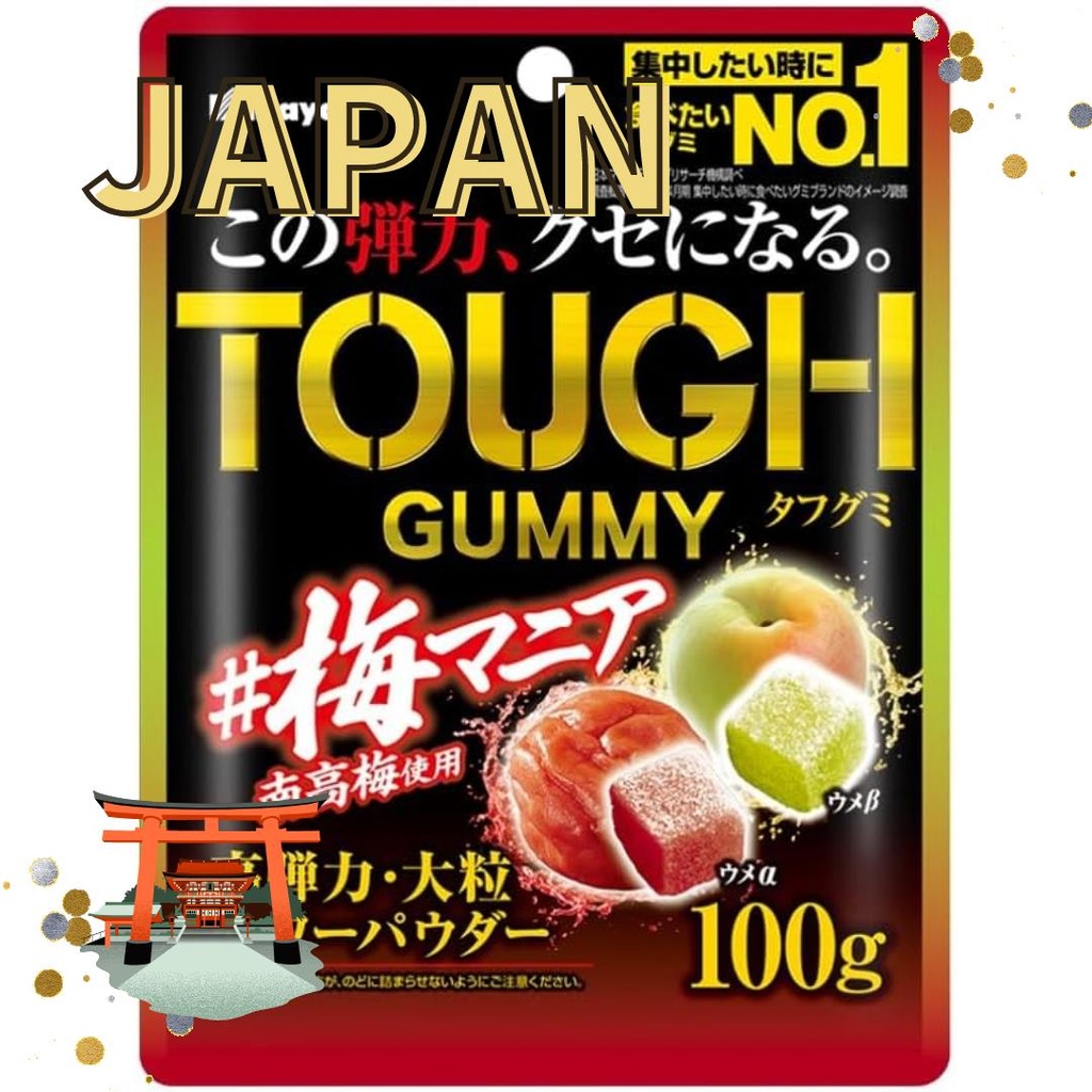 【Direct from Japan】Kabaya Foods Tough Gummy Ume Mania 100g