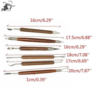 Lishu 6 ชิ้น Clay Sculpg ขี้ผึ้งแกะสลักเครื่องปั้นดินเผา DIY เครื่องมือ Shapers Polymer Modeling ของขวัญ th